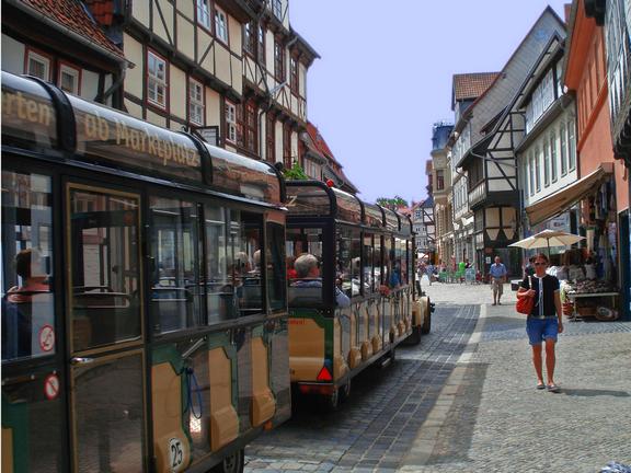 Quedlinburg Bimmelbahn during the ride