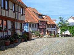 Der M&uuml;nzenberg, ein traumhaftes Viertel von Fachwerkh&auml;usern hoch &uuml;ber der Stadt